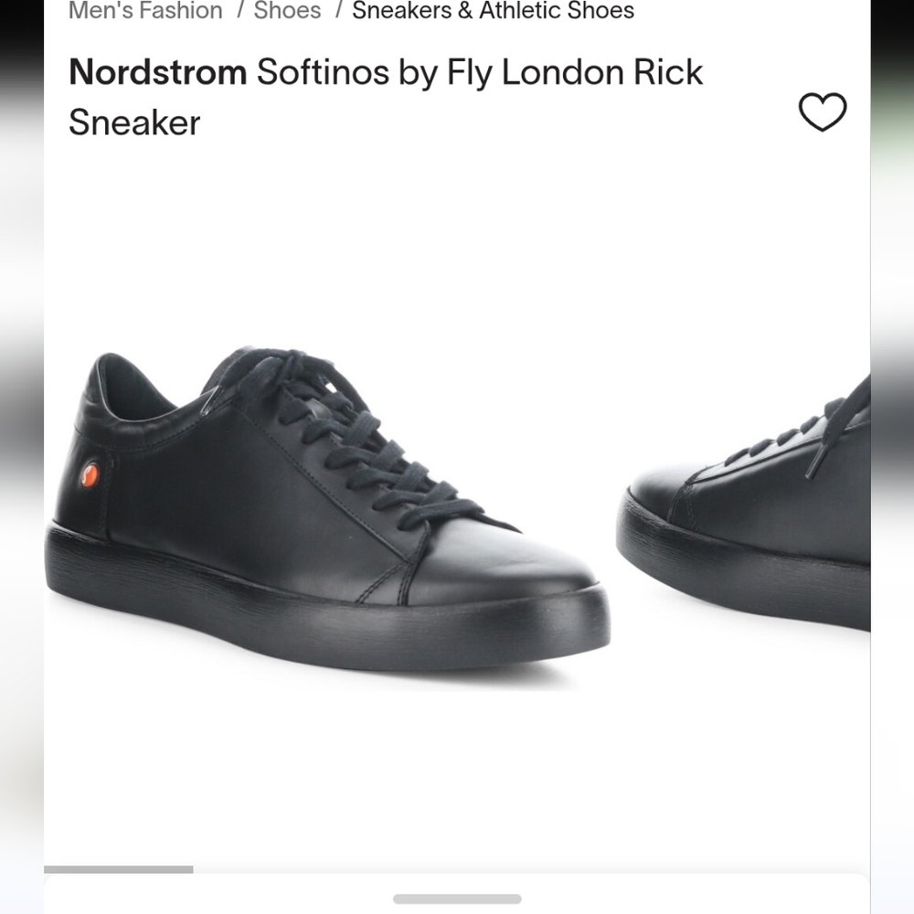 Softinos By Fly London Black Leather Lace Up Sneakers Size EU45 / US 12